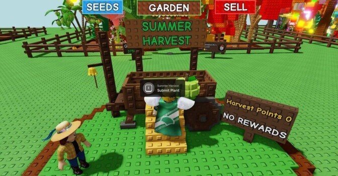 Летний ивент Summer Harvest в Роблокс Вырасти Сад