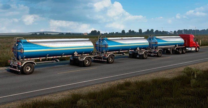 Патч 1.45 добавил в American Truck Simulator прицепы-цистерны