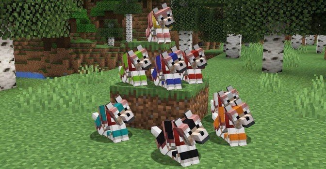 Снапшот 24w09a добавил в Minecraft покраску для волчьей брони