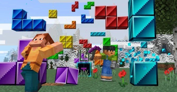 Для Bedrock-версии Minecraft выпустили дополнение «Тетрис»