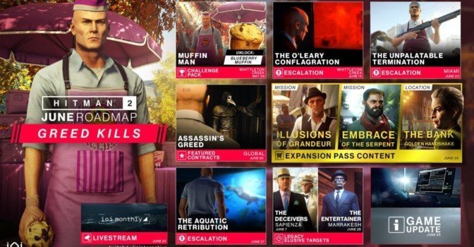 IO Interactive представили дорожную карту Hitman 2 на июнь