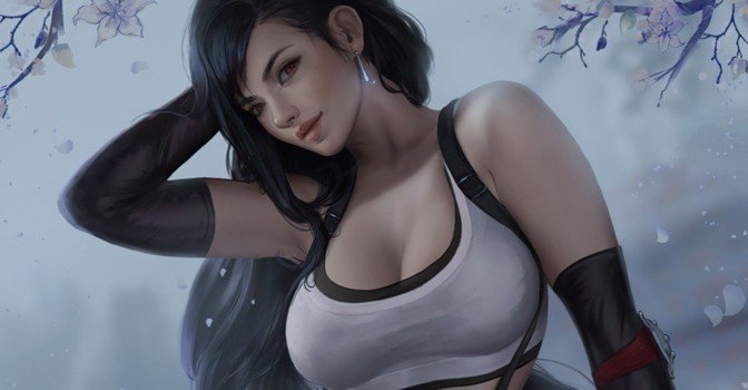 Пятничный арт на Тифу Локхарт из Final Fantasy VII