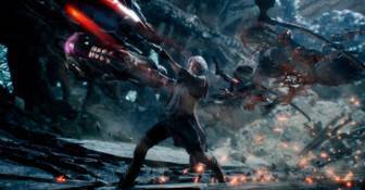 Данте из Devil May Cry 5 предпочитает избивать врагов мотоциклом