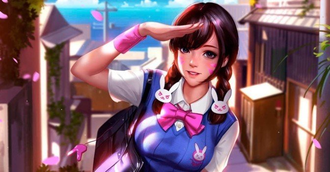 D.Va из Overwatch превратится в школьницу