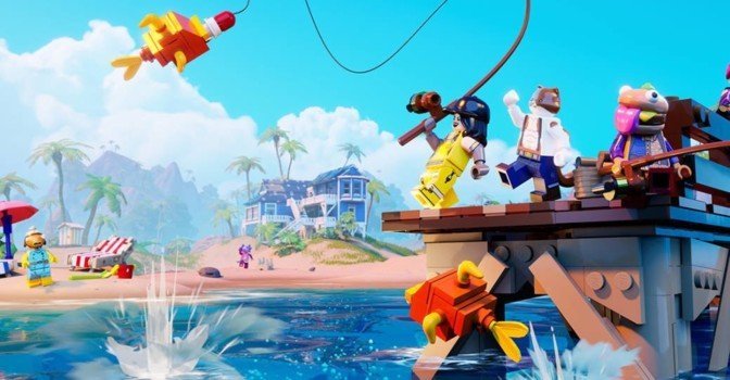 Патч 28.30 добавил в LEGO Fortnite рыбалку, песок и стекло