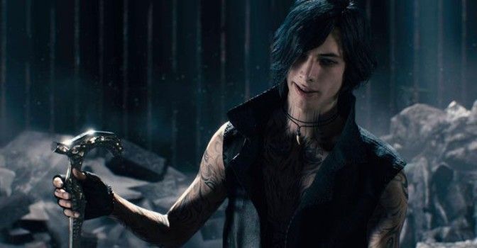 V из DMC 5 изобьет врагов книгой