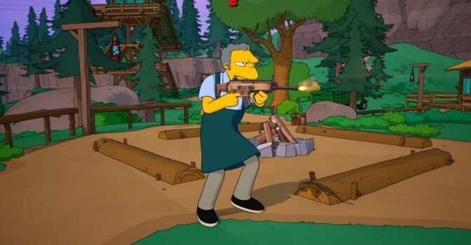 Где найти Мо Сизлака и его оружие Пять пушек в Фортнайт Симпсоны