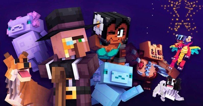 В игре Minecraft празднуют Новый год и раздают подарки